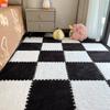 Alfombrillas de Piso Modernas y Simples con Empalme, Alfombrillas Creativas de Combinación Libre Antideslizantes y Resistentes a Manchas, Alfombrillas Fáciles de Cuidar para Gateo de Bebés junto a la Cama del Hogar