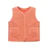 Colete de Pele de Cordeiro Infantil Colete Quente de Outono e Inverno para Bebês Meninos e Meninas Colete Quente Colete para Bebê Estudante Colete