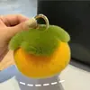 Pele de coelho Rex imitação coisa boa acontecer chaveiro pingente boa Caqui acontecer bola de pelúcia mochila bolsa decoração para pendurar pingente de Caqui feminino