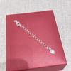 Cadena de Cola de Extensión de Plata de Ley S925 Cadena de Cola Ajustable Pulsera de Perlas con Cuentas Hecha a Mano DIY Accesorios de Plata para Collar