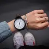 Reloj de pareja para hombre y mujer un par de moda coreana para estudiantes esfera grande casual blanco y negro estilo Harajuku personalidad creativa retro