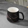 Taza Creativa Taza de Cerámica de Vientre Grande Taza de Café Nórdica Taza de Agua Personalizada con Patrón de Mármol para Hogar Oficina