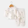 Conjunto de Bebé Otoño Invierno Ropa Interior Térmica Clase A Algodón Puro Ropa de Otoño para Bebé Pantalones de Otoño Pijamas Separados para Niños Ropa para Bebé