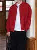 Cardigan de malha moderno e maduro para outono e inverno, com lapela e botões, para homens, casual, caimento solto, ombros caídos relaxados