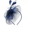 Diadema de Malla con Flores de Plumas Estilo Europeo y Americano Accesorios para Vestido de Novia Tocado Banquete de Bodas Fiesta Flores para el Cabello Accesorios para el Cabello
