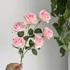 6 Rosas Pequenas para Decoração de Casamento, Flores Artificiais, Rosas Simuladas, Decoração de Casa, Flores Artificiais, Rosas Pequenas, Flores Simuladas