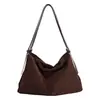 Bolso de mano Melard estilo retro para otoño e invierno para mujer, versátil para el uso diario, gran capacidad, textura de gamuza, irradia un sentido de lujo
