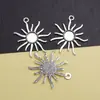 Accesorios para Joyería de Aleación Retro DIY Gema del Tiempo Collar Sol Base Redonda de 12 mm Colgante para Llavero de Collar