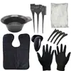 Kit de Ferramentas para Tintura de Cabelo, Produtos para Cuidados com o Cabelo, Conjunto Descartável, Luvas de Salão de Cabeleireiro, Lenço, Pente para Tintura de Cabelo, Conjunto Completo Transfronteiriço