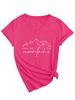 Camiseta de manga corta con cuello en V, sencilla, ajustada y cómoda para mujer de Amazon y eBay.