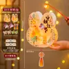 Lanternas do Festival do Meio do Outono para Crianças e Kit de Artesanato DIY para Pais e Filhos para Fazer Lanternas de Coelho Decorativas Manuais Culturais Tradicionais para Exterior