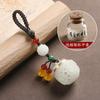 Colgante de Bola de Sachet Hueco Accesorios Hanfu Loto Luminoso Decoración de Bolsa Colgante Llavero para Teléfono Móvil Antiguo de Mano