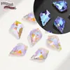 Color Super Flash Hoja de Arce Vidrio Agujeros para Colgar Cuentas de Cristal Hecho a Mano DIY Collar Pulsera Joyería Colgante