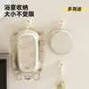 Estante de Almacenamiento de Lavabo de Plástico para el Hogar, Inodoro, Baño, Gancho con Ventosa Fuerte, Sin Costuras, Sin Perforaciones, Colgante de Pared, Estante para Lavabo
