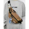 Bolsa de Peito Masculina e Feminina Marca de Moda Esportiva Simples Bolsa de Ombro Casual Estilo Japonês Bolsa de Cintura Moda Street Mochila Transversal