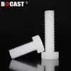 Tornillos de Plástico PVDF M3-m24 Resistentes a Ácidos y Álcalis Tornillos Exteriores Hexagonales de PVDF Tornillos de Plástico Hexagonales Exteriores Anticorrosión