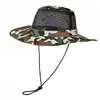 Sombrero Fresco de Verano Malla Transpirable Sombrero de Pescador Camuflado Mismo Estilo para Hombres y Mujeres Gorra Bennie Protector Solar Gorra de Montañismo Sombrero de Pesca de Borde Redondo