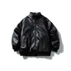 Ropa para Hombre North Boundary Marca de Moda Americana Invierno 2025 Nueva Chaqueta de Plumas de Cuero PU para Hombre 90 Plumas de Pato Blanco Chaqueta con Cuello Alto