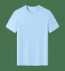 Camiseta de Manga Curta com Gola Redonda de Algodão Tencel com 40 Fios para o Verão, Uniformes de Trabalho para Grupos Corporativos com Logo Impresso e Bordados