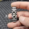 Contas Dzi de Ágata Preta e Branca, Contas Soltas de Jade, Ágata Estilo Xizang Lezi Passe-partout Acessórios para Joias DIY Contas Artesanais