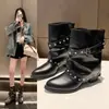 Botas negras de tacón alto para mujer, nuevo estilo otoño 2026, talla pequeña, combinadas con faldas, efecto adelgazante, estilo coreano, botines
