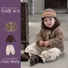 Casaco de algodão para menina, suéter fofo estilo retrô doce, jaqueta estilosa para bebê de um ano, roupas de inverno