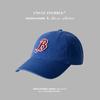 Tio Hu Ji original letra B boné de beisebol dos homens estilo ocidental rosto olhando pequeno soft top pontiagudo boné nicho design chapéu mulheres