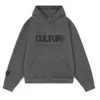 Sudadera con Capucha y Bolsillo de Moda Holgada con Estampado de Letras y Pedrería Nueva para Otoño e Invierno 2025 para Hombres y Mujeres