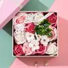 Caja de Regalo de Flores de Jabón Caja de Regalo de Flores de Jabón Rosa Inmortal Flor de Jabón Creativa Regalo de San Valentín Navidad Venta Caliente Transfronteriza