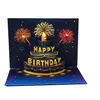Cartão de Aniversário Estéreo 3D com Música, Luzes, Fogos de Artifício, Design de Bolo, Escultura Criativa de Papel Dobrado, Cartão de Presente para Professores