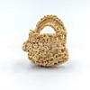 Bolso pequeño cruzado de ganchillo de rafia con flores, colgante estilo japonés ins, accesorio tridimensional, estilo pastoral, en stock del fabricante