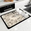 Mantel de Tela Técnica, Absorbente, Aislante Térmico, Salvamanteles Antiescaldaduras, Posavasos Antideslizante, Base para Tazón y Plato, Tapete de Cocina Drenante, Estilo Nórdico