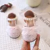 Sandalias de Turbante para Niñas 2026 Verano Nuevas Sandalias Elegantes de Suela Suave para Niños Estilo Pequeño Chanel Versátiles Zapatos de Princesa