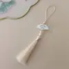 Guanshan Yue recomienda abanico de ácido acético con borla de 18 cm marcapáginas con pincho de perla linterna accesorios para ropa Hanfu cheongsam infantil
