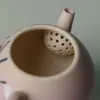 Tetera pequeña Ino Kiyomatsu flor de lirio rosa pintada a mano, alto valor estético, tetera individual para mujeres, juego de té kung fu para uso doméstico, tetera para preparar té