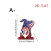 Día de la Independencia Águila Orgullosa Estatua de la Libertad Adorno Decorativo Artesanía de Madera 2D Decoración Festiva Exclusiva