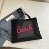 Bolsa de mano de red de gasa bolsa de compras transparente bolsa de natación malla de nailon letra de baile fitness gran capacidad bolsa de playa