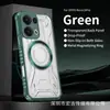 Funda para teléfono Oppo A6X Patrón Cd Sombra Realme16T Succión Magnética Transparente Reno15 Cubierta Anti-Caída en Cuatro Esquinas