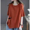 Camiseta Retro de Manga Corta para Mujer 2026, Nuevo Estilo de Verano para Mamás, Estilo Coreano Holgada Talla Grande Suéter Elegante Top para Mujer