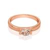 Anillo de oro rosa con circonita de comercio exterior europeo y americano, anillo de diamantes de moda personalizado, joyería al por mayor, joyería de mano
