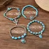 Pulsera de Piedra Natural y Cristal Lista para Envíos Transfronterizos de Amazon, Personalizable, de Moda, Versátil, Regalo de Joyería