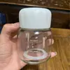 Copo de Água Portátil, Copo Shaker de Vidro Borossilicato Alto, Copo Fofo e Gordinho, Copo de Água de Vidro Resistente a Altas Temperaturas, Garrafa de Vidro para Aveia com Escala