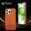Adecuado para iPhone16ProMax Funda de Teléfono Costuras de Tela Cuero Liso Antideslizante Apple 15 Funda Protectora de PC Resistente a Caídas 14