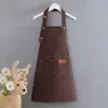 Delantal para niños al por mayor lona de algodón poliéster antisalpicaduras verano overol de pintura para niños anti-manchas impresión hecho logo
