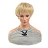 Comercio exterior transfronterizo Europa y Estados Unidos peluca de cabeza bobo peluca multicolor para mujer flequillo recto peluca de pelo corto cobertura completa de cabeza en stock venta al por mayor