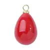 Estilo Chino Festivo Rojo Grande Perla de Imitación Gota de Agua Colgante Pendientes de Moda Collar Material DIY Hecho a Mano