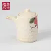 Meiguang Cerâmica Queimada Padrão de Círculo Redondo Garrafa de Condimento Restaurante Japonês Vintage Pote de Molho de Soja Garrafa de Vinagre Utensílios de Cozinha Domésticos