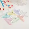 Pinza de Gel Acrílico para Macaron Pinza de Almacenamiento de Oficina Pinza para Diario Hecha a Mano Carpeta de Documentos Papelería de Oficina Carpeta de Archivos