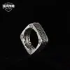 Anillo de Diseño Original para Hombre, Cuadrado Retro y Disco Redondo, Joyería de Anillo Elegante y Dominante para Hombre, Accesorios de Juego de Tronos