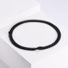 Collar para hombre de cadena de perlas cuadradas de acero inoxidable 304 chapado al vacío en horno cadena negra accesorios collar dominador cadena para el cuello